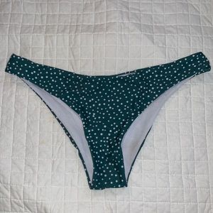 Green and White Poka Dot Bikini Bottoms